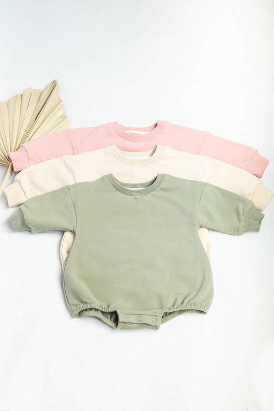 Oversized Sweatshirt Bubble Romper
