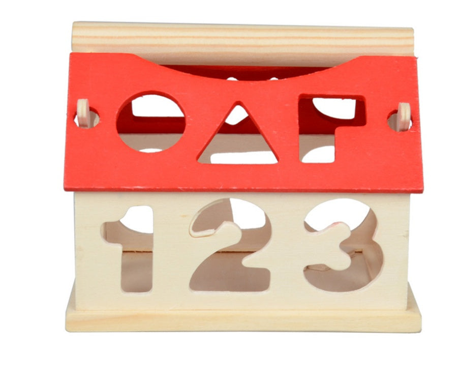 Wooden House β Early Learning Math and Shape Matching Toy