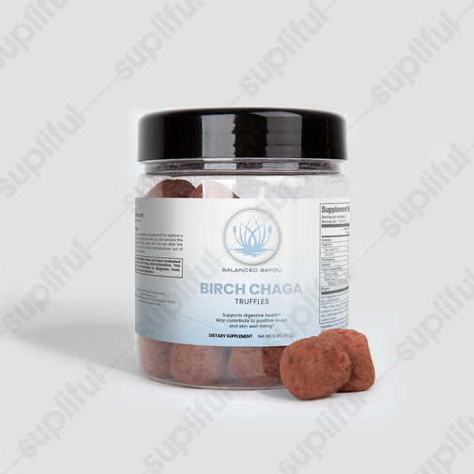 Balanced Bayou Birch Chaga Truffles – Chocolate Superfood Bites with Plant-Based Antioxidants (30 Pieces)