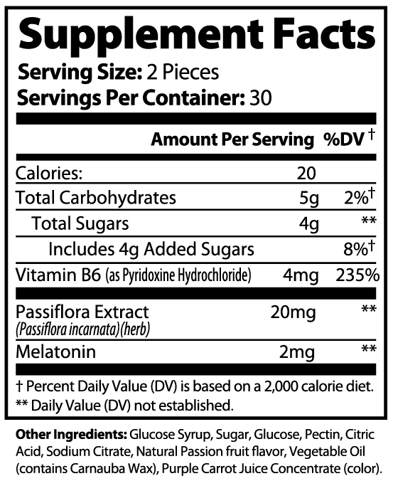 Balanced Bayou Sleep Gummies – Melatonin & Passion Fruit Flavor (60 Gummies)