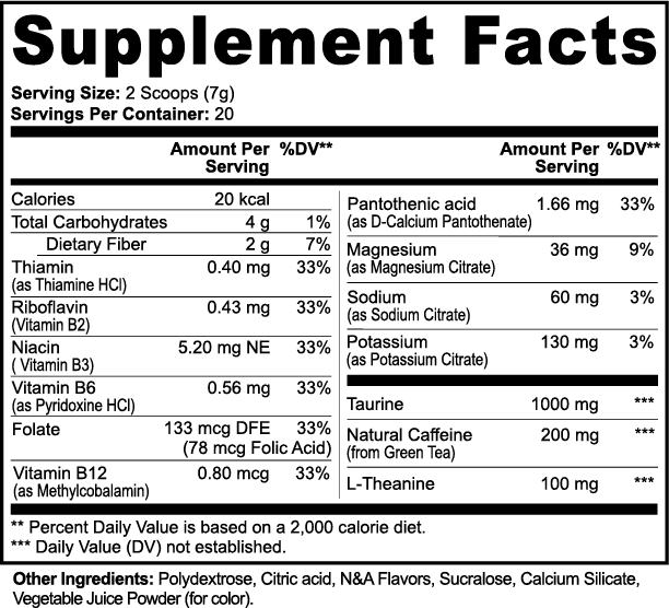 Balanced Bayou Energy Powder (Fruit Punch)