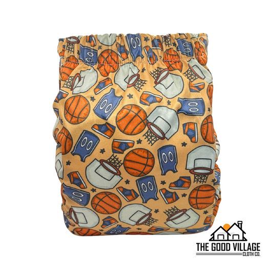One Size Pocket Diaper - Slam Dunk