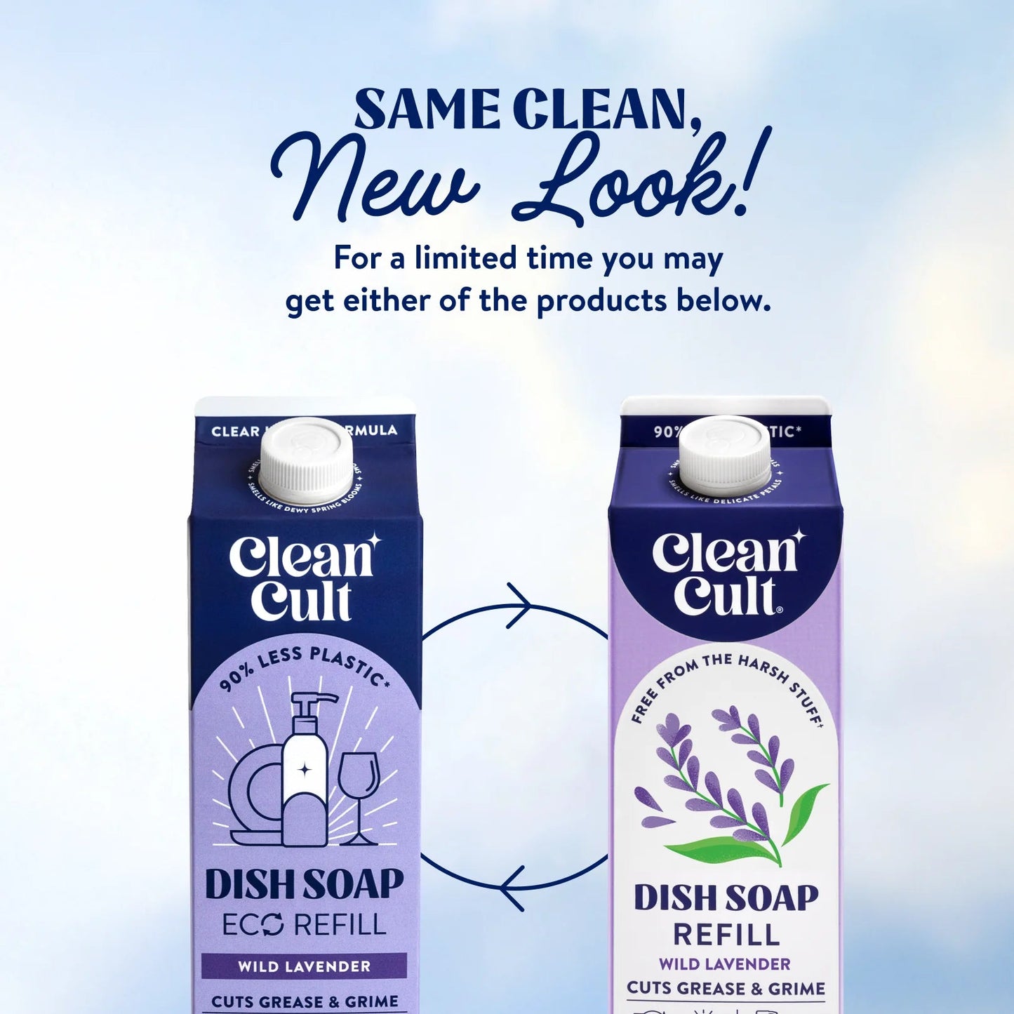 Cleancult Wild Lavender Dish Soap Refill – 32 Fl Oz | Grease-Fighting, Plant-Based, Non-Toxic, Eco-Friendly with Recyclable Packaging