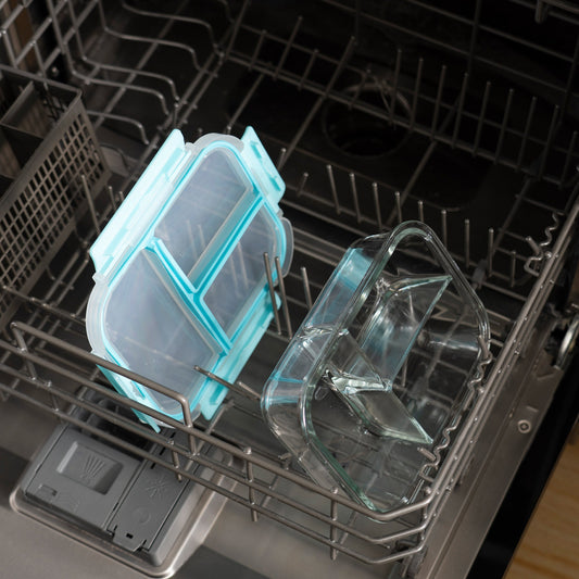 3 Divided Glass Bento Box