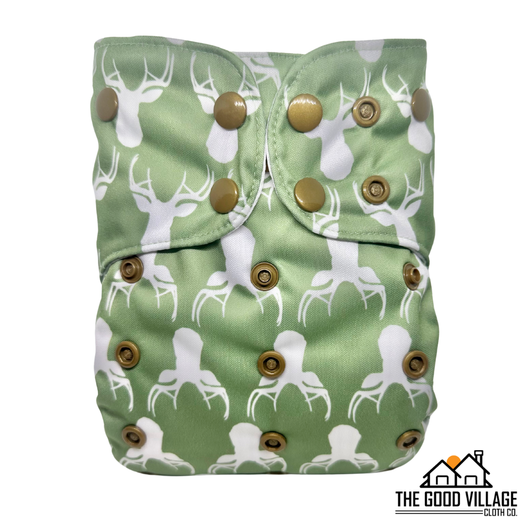 One Size Pocket Diaper | Antlers
