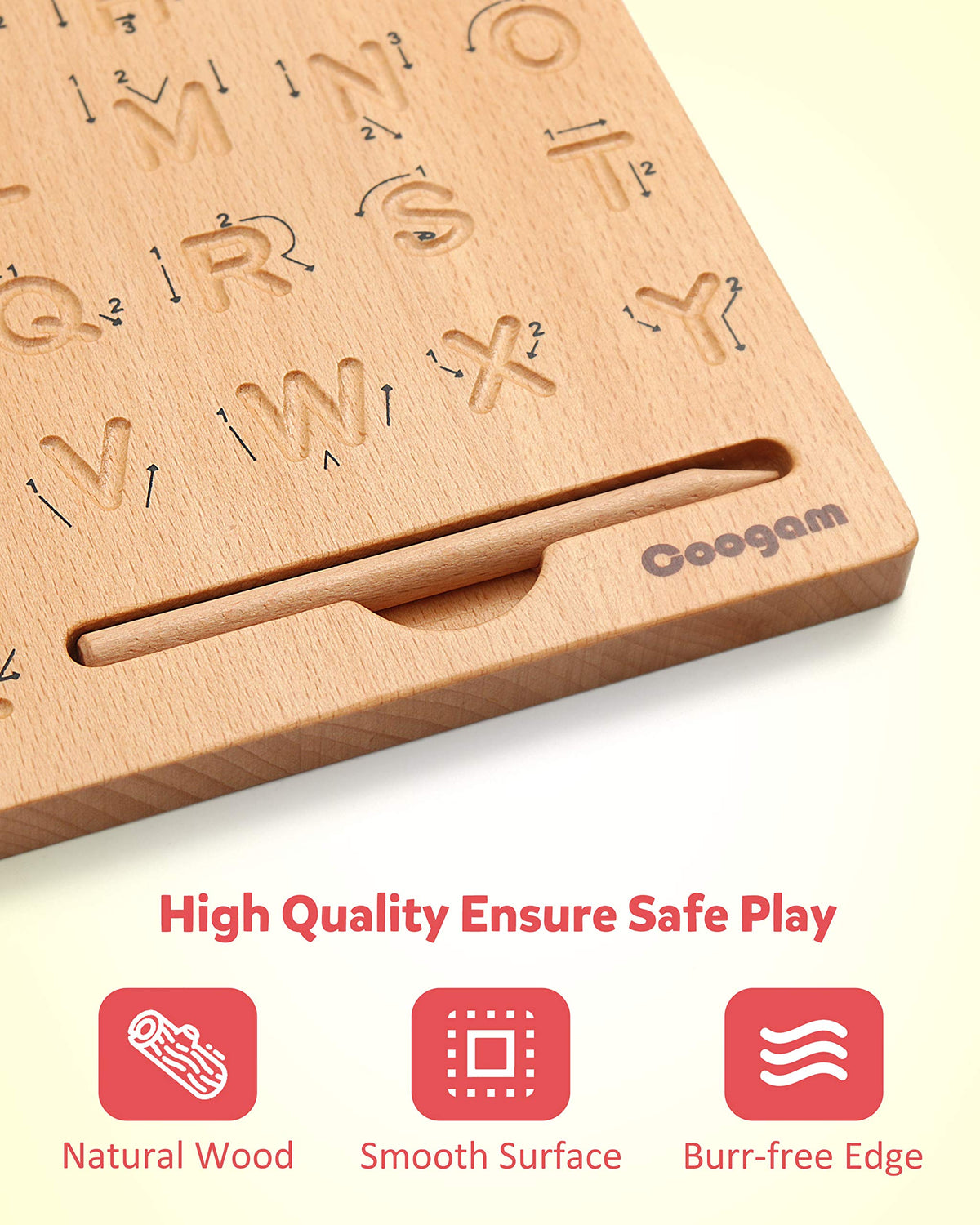 Wooden Alphabet Letters Practicing Board