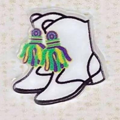 Lilliput Little Things - Mardi Gras Majorette Marching Boot Earrings
