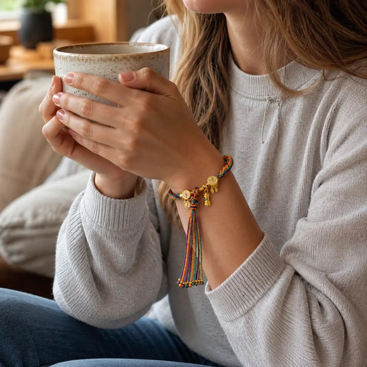 Tibetan Prayer Wheel Woven Blessing Bracelet