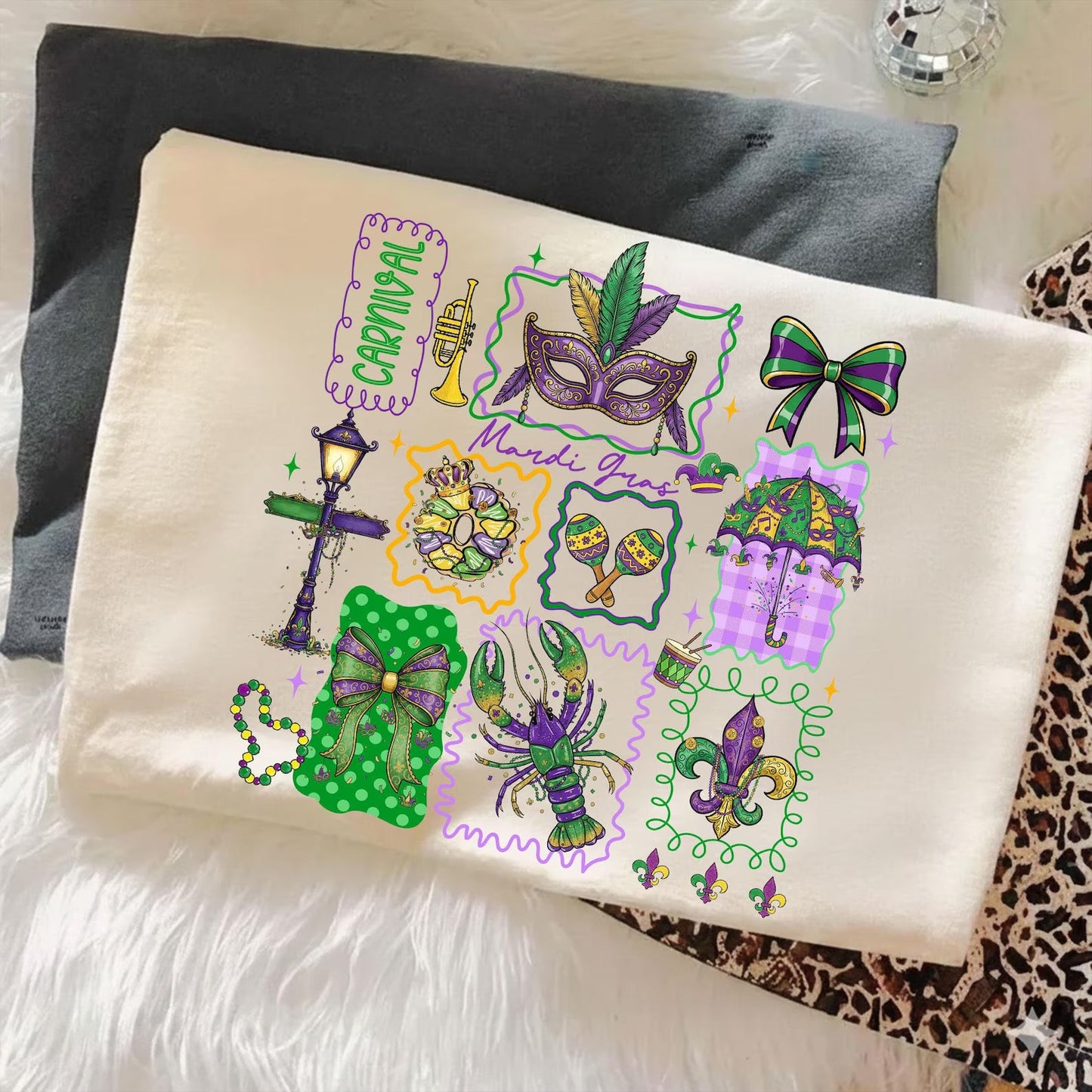 Mardi Gras Carnival Graphic Tee