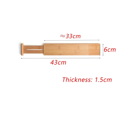 Bamboo Expandable Strip Bamboo Drawer Partition Expandable Drawer Partition Convenient Bamboo Divider Drawer Organization