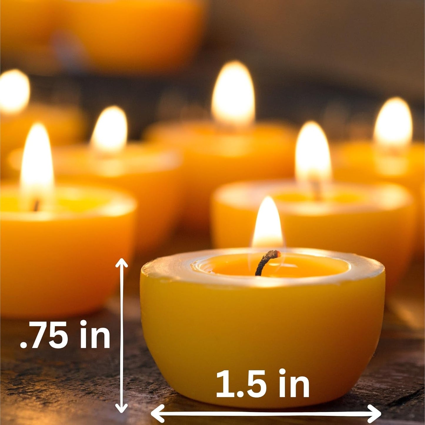 Serenibee 100% Pure Montana Beeswax Tealight Candles – Handmade, Unscented, Eco-Friendly with Reusable Steel Cup & Cotton Gift Bag (Set of 1 or More)
