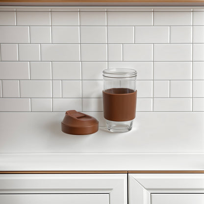 Borosilicate Glass Coffee Cup - Brown