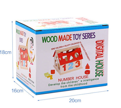 Wooden House – Early Learning Math and Shape Matching Toy