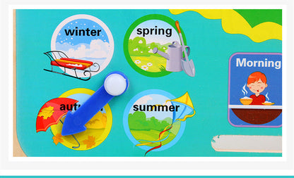Wooden Calendar Clock – Educational Learning Toy for Kids