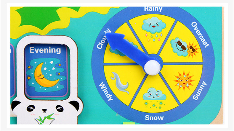 Wooden Calendar Clock – Educational Learning Toy for Kids