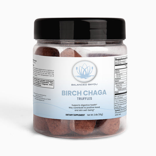 Balanced Bayou Birch Chaga Truffles – Chocolate Superfood Bites with Plant-Based Antioxidants (30 Pieces)