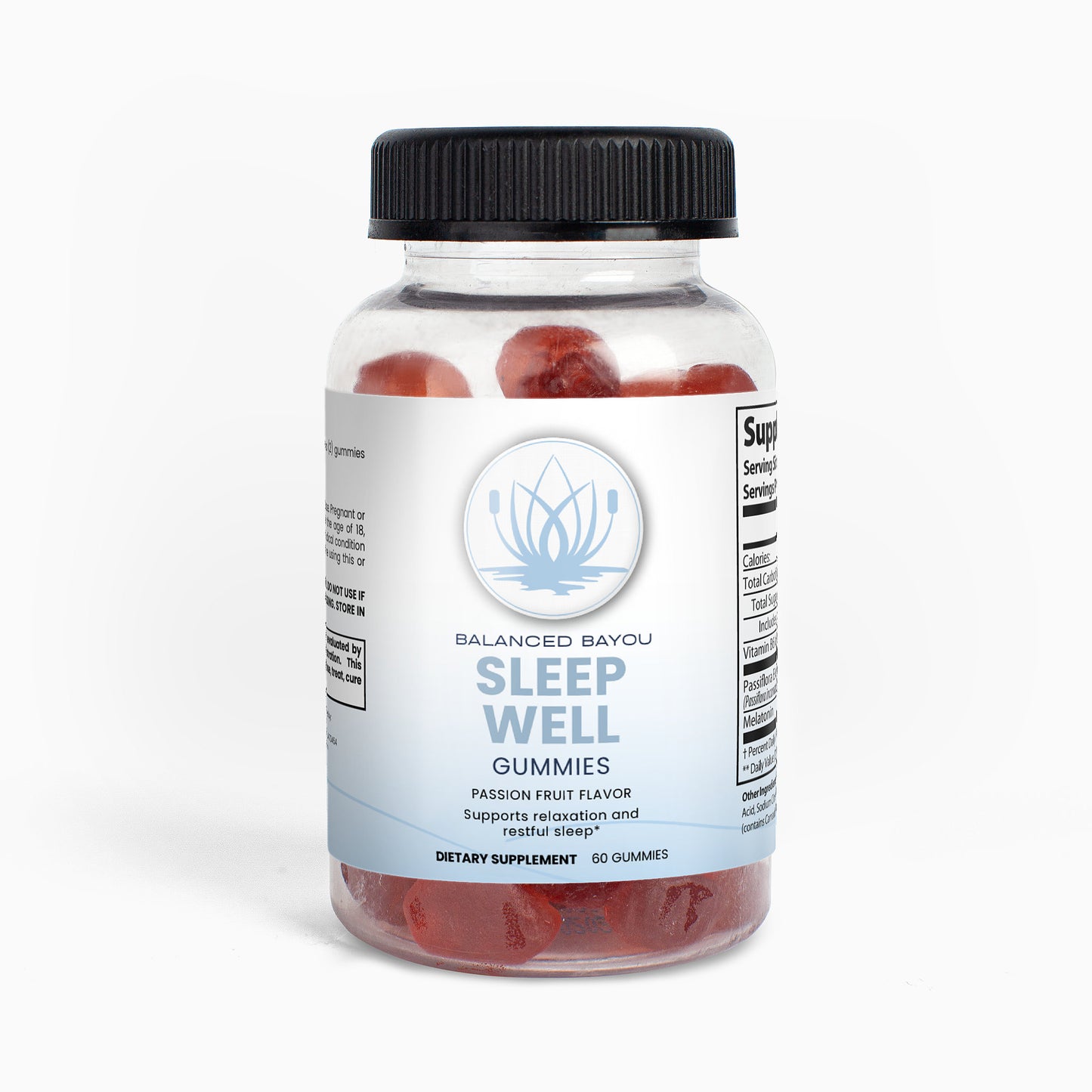 Balanced Bayou Sleep Gummies – Melatonin & Passion Fruit Flavor (60 Gummies)