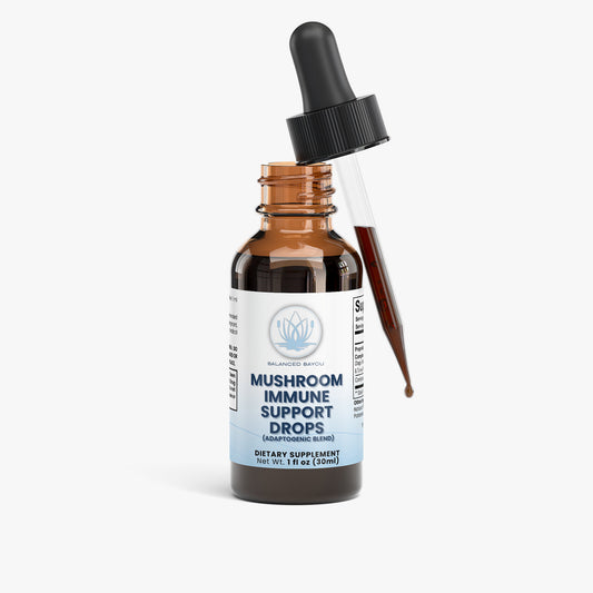Mushroom Immune Support Drops – Adaptogenic Blend for Daily Wellness | Balanced Bayou