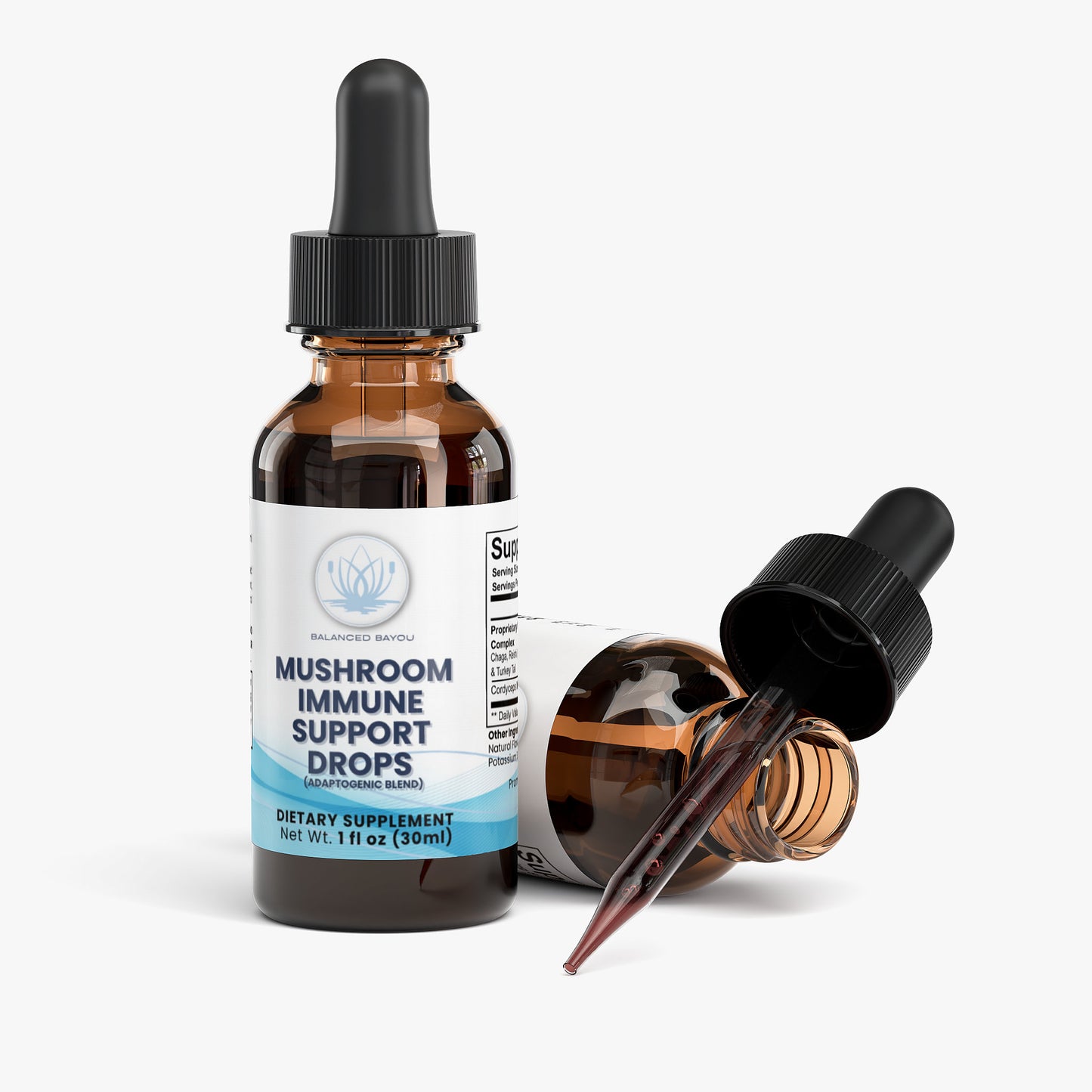 Mushroom Immune Support Drops – Adaptogenic Blend for Daily Wellness | Balanced Bayou
