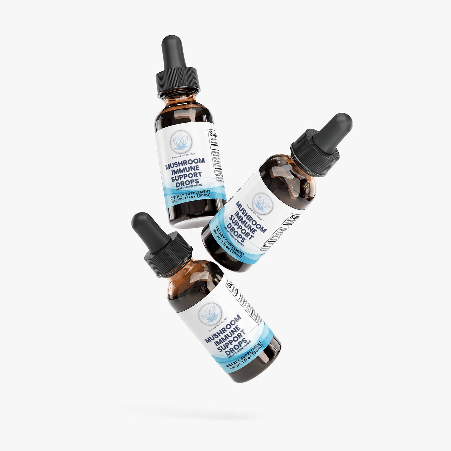 Mushroom Immune Support Drops – Adaptogenic Blend for Daily Wellness | Balanced Bayou