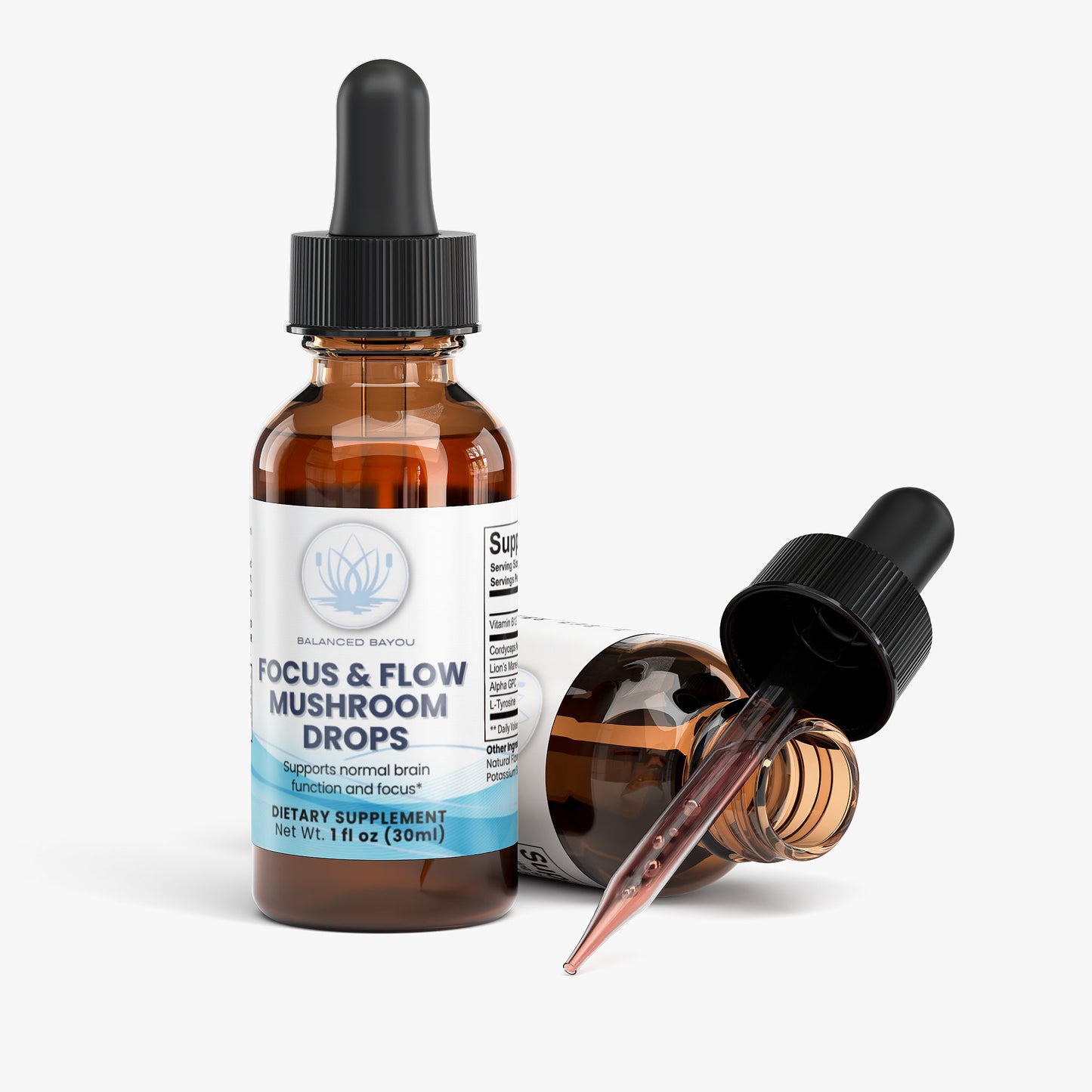 Mushroom Nootropic Drops for Focus & Energy | Focus & Flow | Balanced Bayou