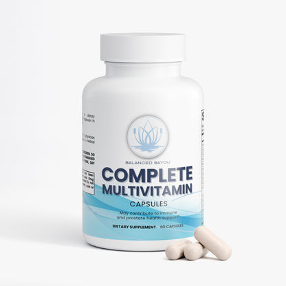 Complete Multivitamin Capsules – Daily Energy, Immune & Antioxidant Support | Balanced Bayou