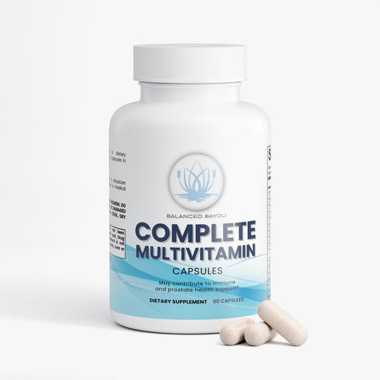 Complete Multivitamin Capsules – Daily Energy, Immune & Antioxidant Support | Balanced Bayou