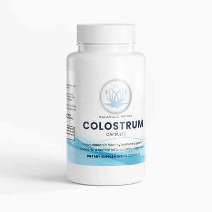 Colostrum Capsules 500mg (30% IgG) – Immune & Gut Health Support | Balanced Bayou
