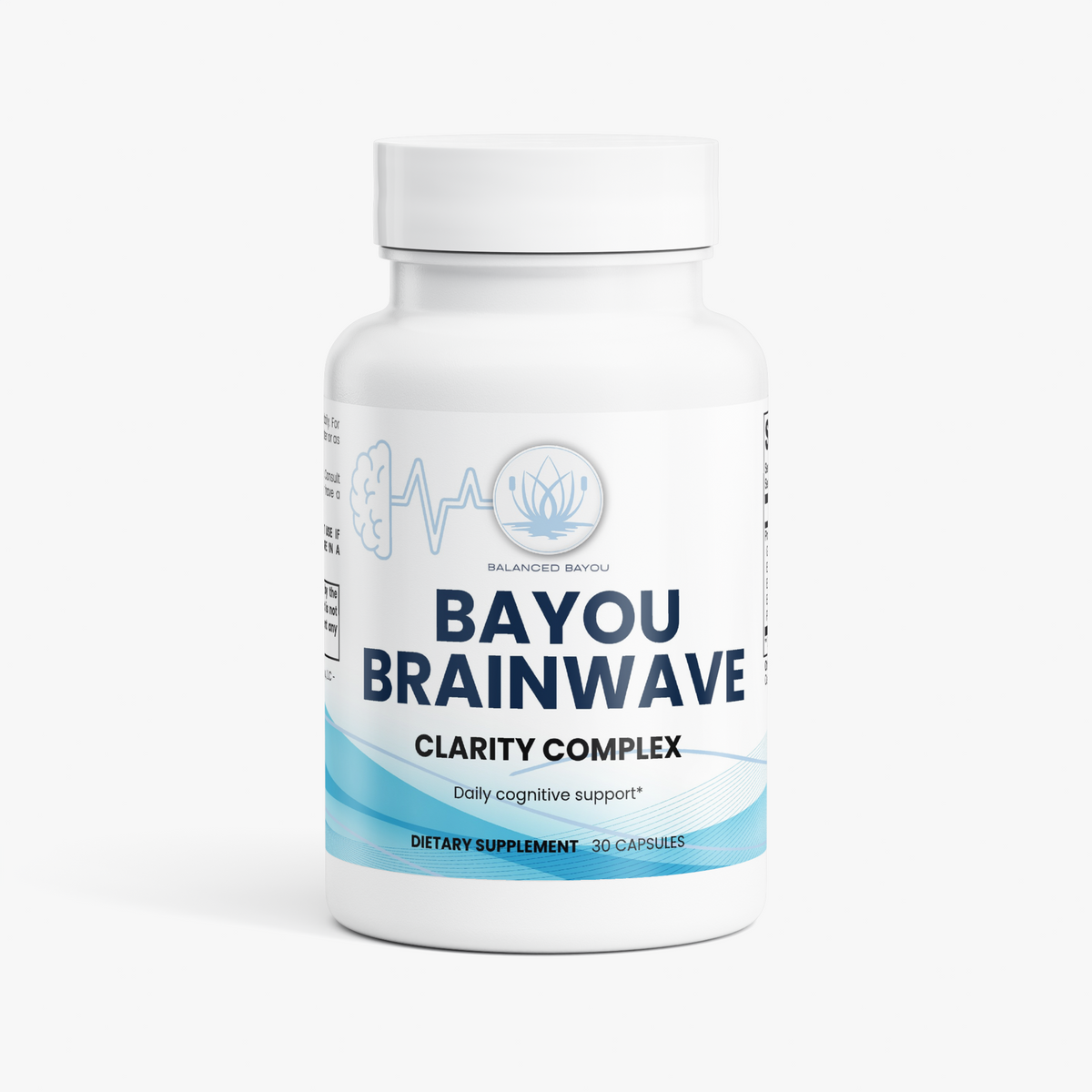 Balanced Bayou Brainwave natural nootropic capsules bottle for mental clarity and focus