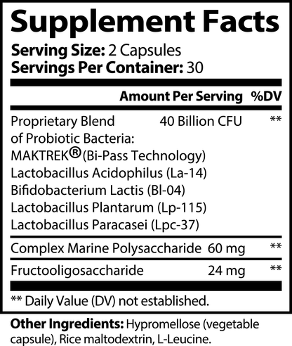 Balanced Bayou Probiotic 40 Billion with Prebiotics