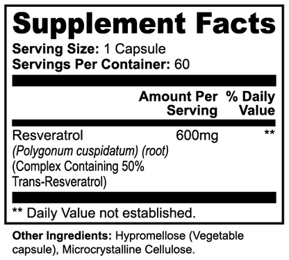 Balanced Bayou Resveratrol 50% 600mg