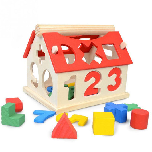 Wooden House – Early Learning Math and Shape Matching Toy
