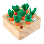 Wooden Carrot Harvest Toy for Toddlers