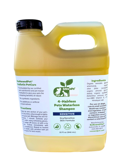 4-HAIRLESS PETS SENSITIVE WATERLESS SHAMPOO