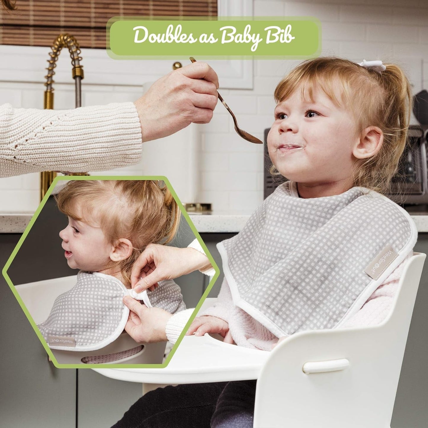 WeeSprout 100% Organic Cotton Burp Cloths — Ultra-Absorbent, Multi-Functional & Gentle on Baby’s Skin