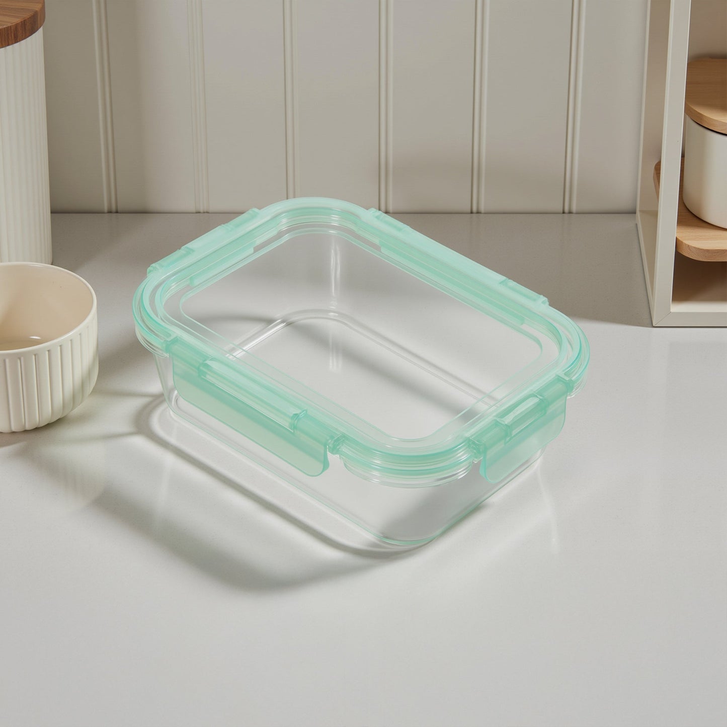 Glass Containers with Flexible Silicone Lids - Set of 3