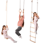 3in1 Swing & Climbing Set: Rope Ladder, Gym Rings & Disc Swing