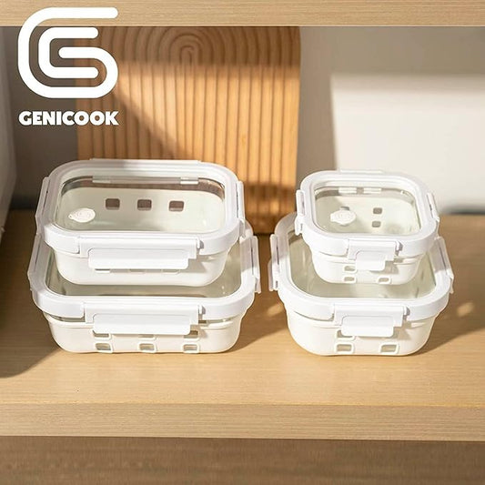 Glass Container w/ Silicone Wrap Set