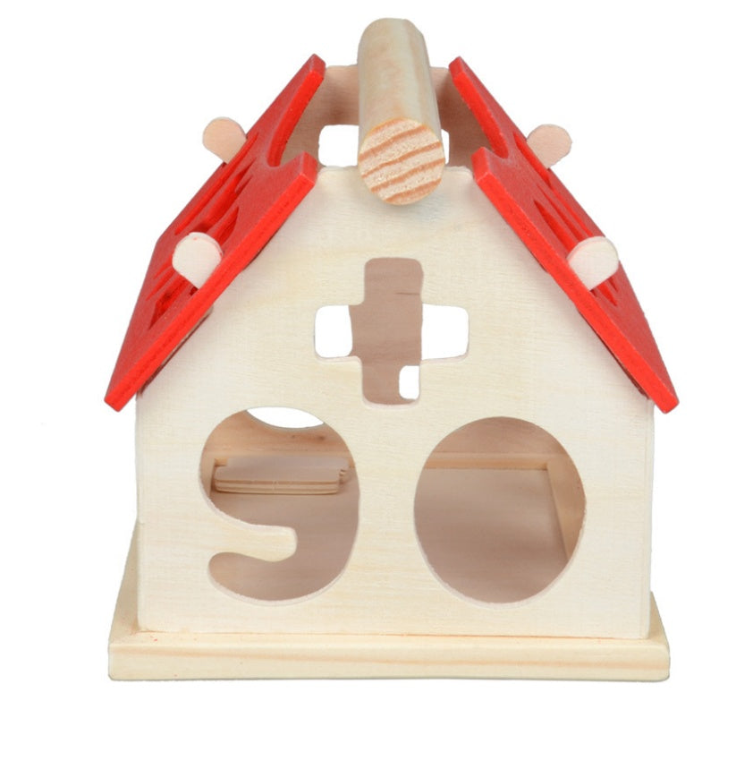 Wooden House – Early Learning Math and Shape Matching Toy