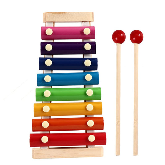 Tiny Tunes Rainbow Xylophone Wooden Musical Toy for Toddlers Ages 2 Plus Preschool Music Adventure