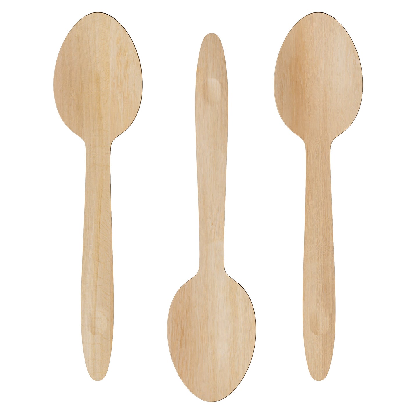 Compostable Birch Wood Spoons – 6.3" Length, 1000 Count