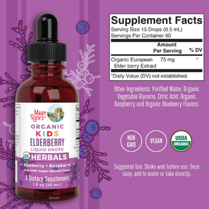 Mary Ruth's® Organic Kids Elderberry Liquid Drops