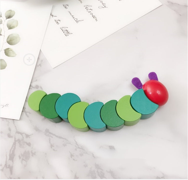 Wooden Hungry Caterpillar Toy – Educational Developmental Toy for Kids