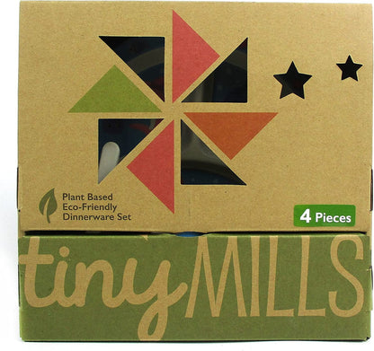 🦈 Shark Family 4-Piece Kids Dinnerware Set – Eco-Friendly, Biodegradable, BPA-Free Plant Fiber Tableware with Plate, Cup, Fork & Spoon – Microwave & Dishwasher Safe – Gift-Boxed for Holidays & Birthdays