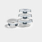 Round Glass Containers - Set of 4