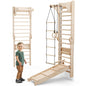 6in1 Wooden Swedish Wall / Climbing ladder for Children + Swing Set + Slide Board