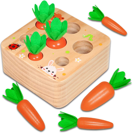 Carrot Harvest Montessori Toy for Hands On Learning and Fine Motor Fun