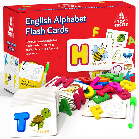 My First ABC Adventure Wooden Flash Cards & Letter Matching Learning Kit