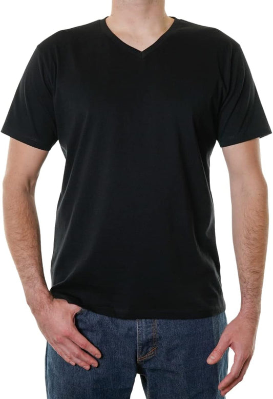 Men’s 100% Organic Cotton V-Neck T-Shirt – Ultra-Soft, Breathable & GOTS Certified