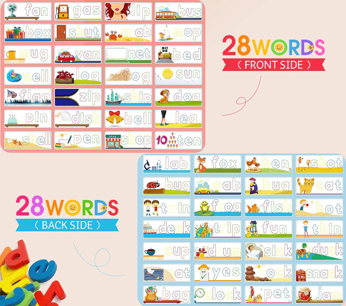 Montessori Spelling Cardinal Game Learn and Write